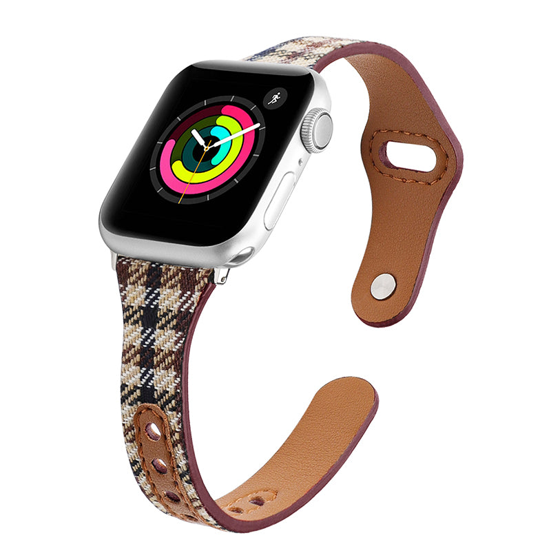 T Liner Design Slim Fabric PU Leather Buckle Watch Strap Wristband for Apple Watch Series 9 8 7 41mm SE (2023) SE(2022) SE 6 5 4 40mm 3 2 1 38mm T Liner Design Slim Fabric PU Leather Buckle Watch Strap Wristband for Apple Watch Series 9 8 7 41mm SE (2023) SE(2022) SE 6 5 4 40mm 3 2 1 38mm